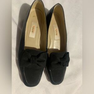 Talbots Black Bow Loafers for Women